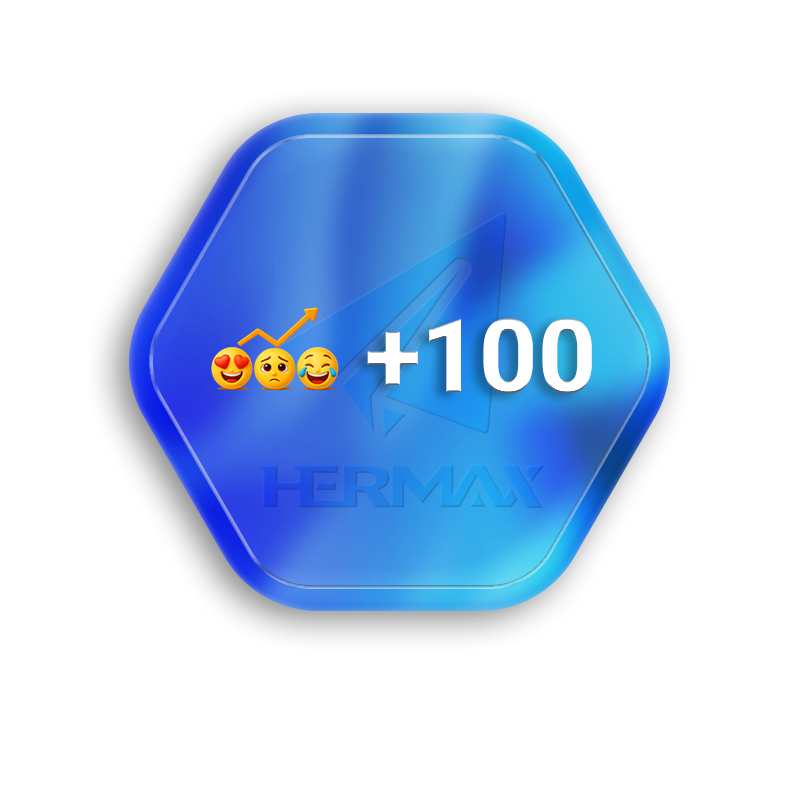 100 ری اکشن پست تلگرامی