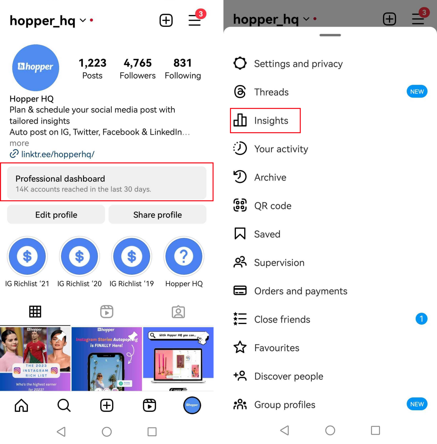 آنالیز استوری اینستاگرام را از کجا ببینیم؟