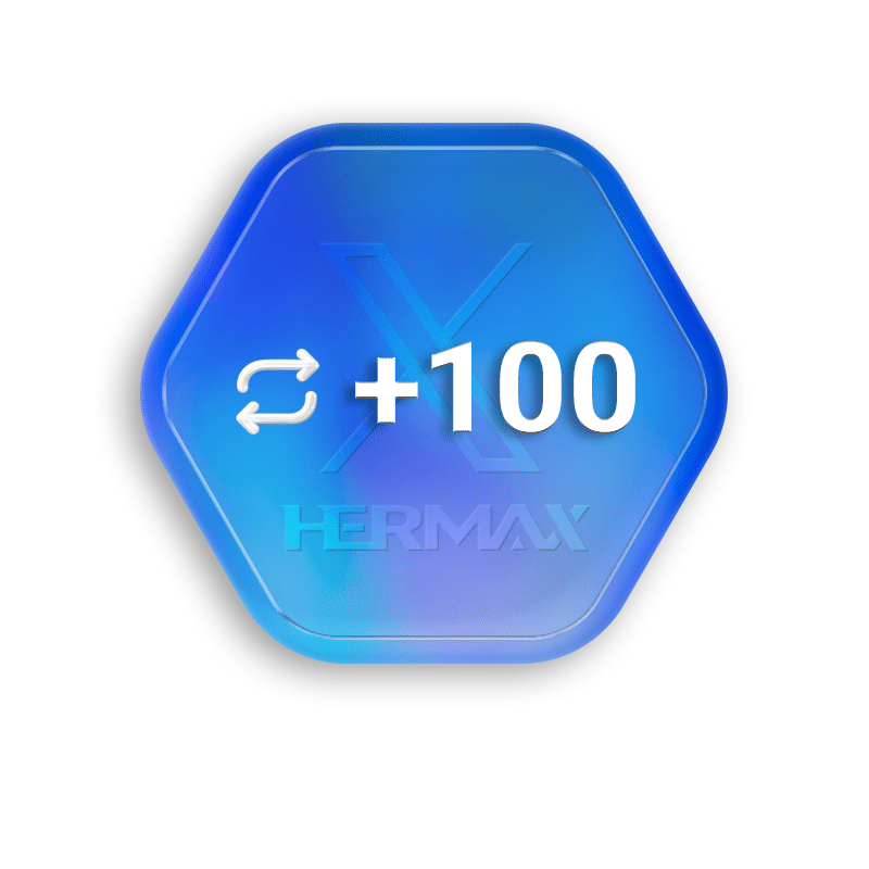 100 ری توییت ایکس (توییتر)